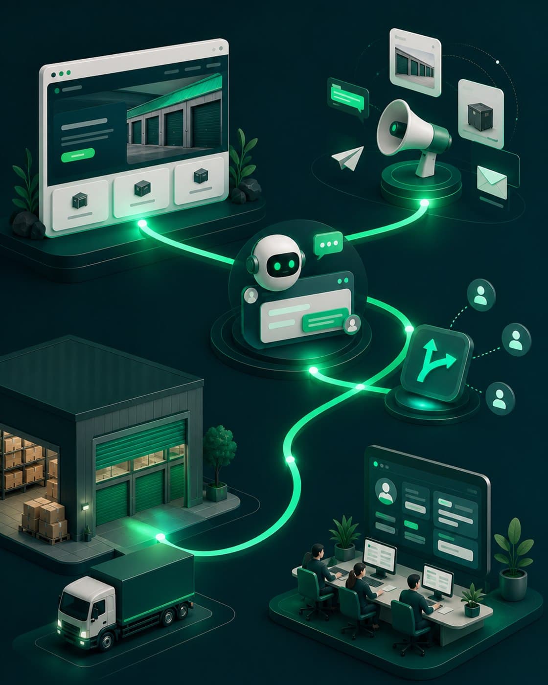 Ilustración de la etapa: Un recorrido comercial conectado